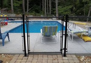 swimming pool chain link fence example