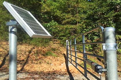 solar powered farm drive gate