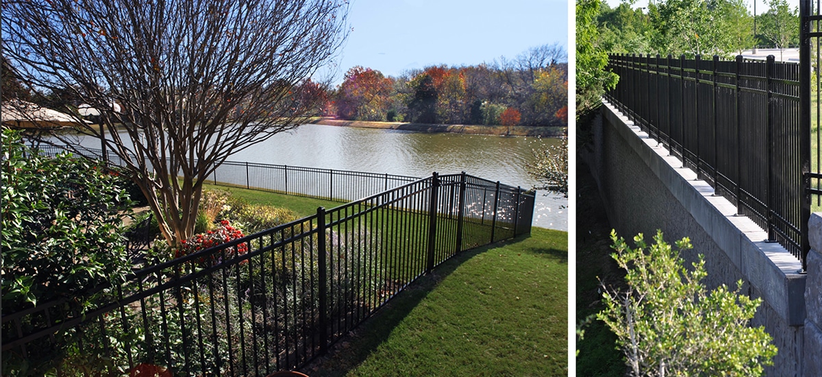 retaining wall and yard fencing