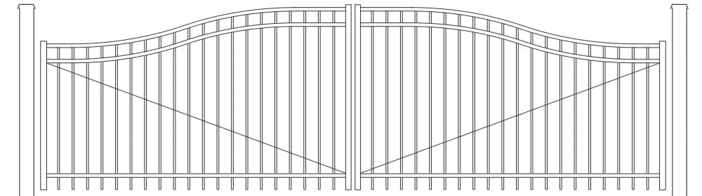 ARCHED "FLAT TOP" DRIVEWAY GATE