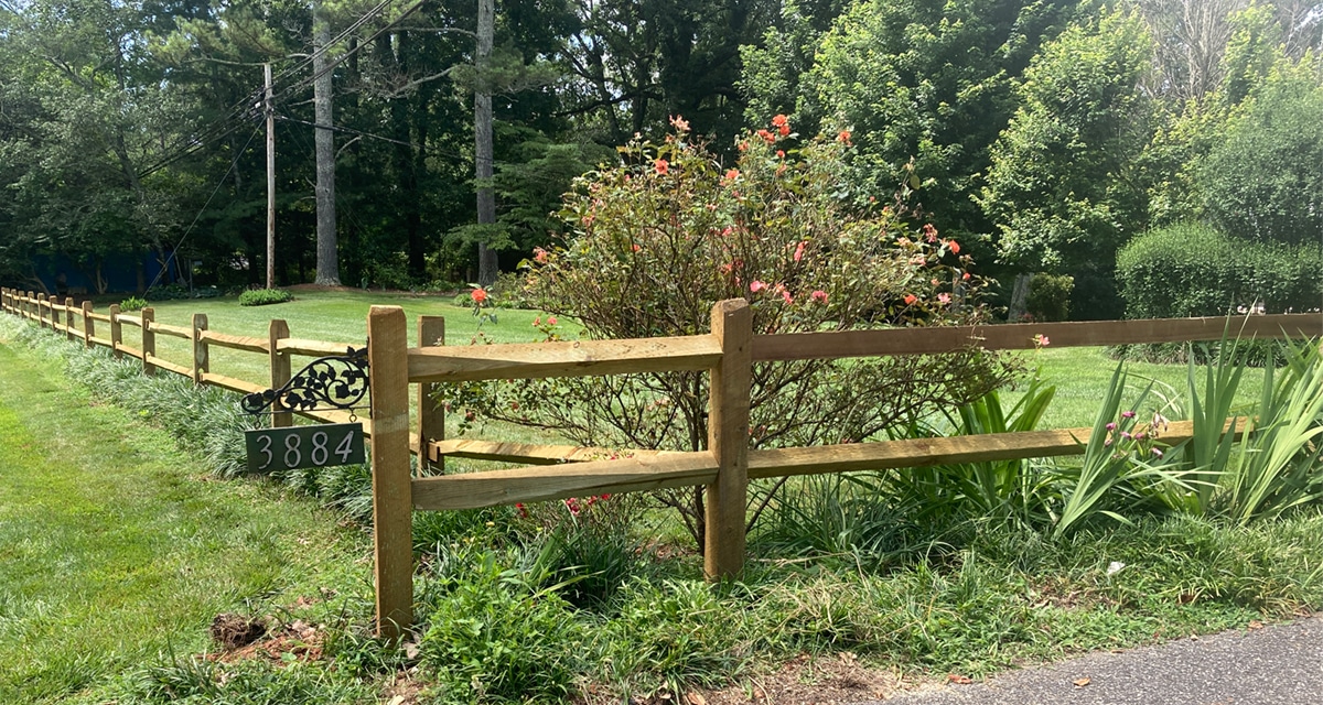 Pine Split Rail Fence