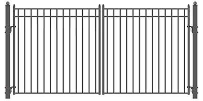 Double Panel Swing Gate - Flat Top