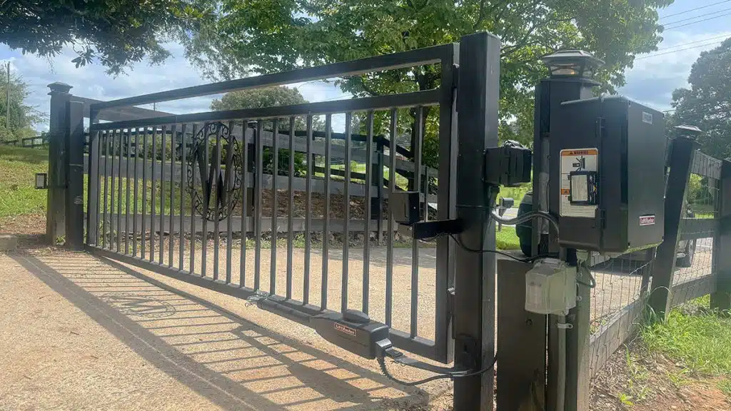 Automatic driveway gate installation North Georgia Fence Company