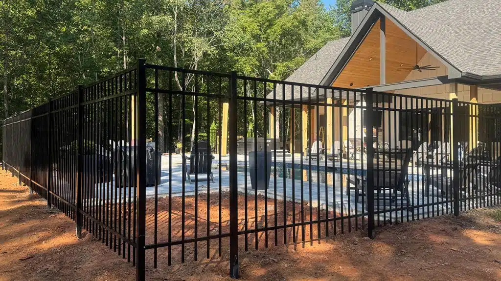 5-foot ornamental aluminum swimming pool fence in Jasper GA