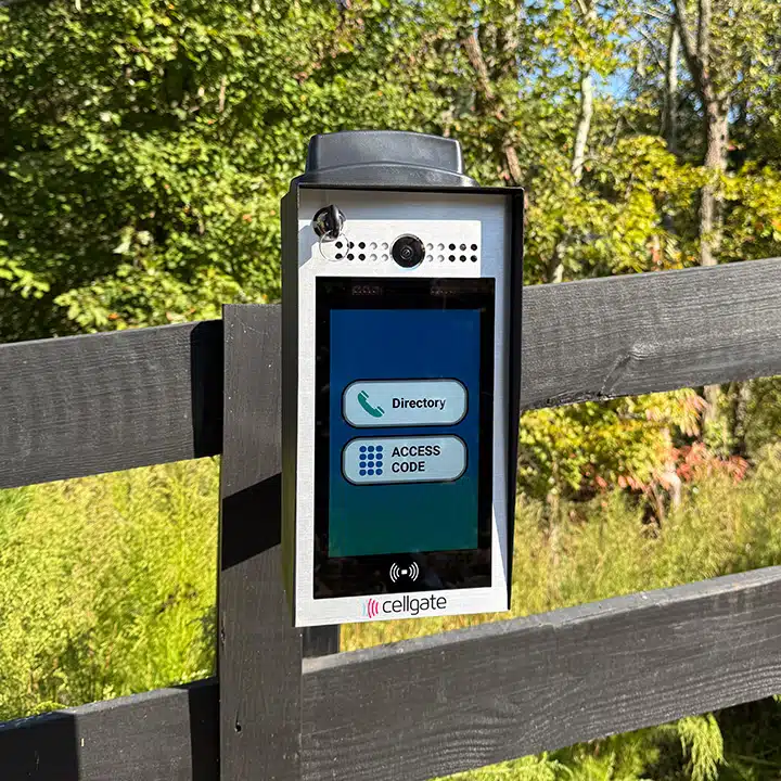 CellGate Watchman W480 gate access control installed in Blue Ridge GA