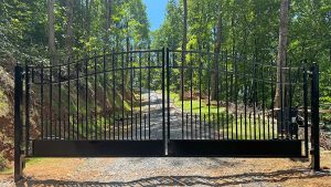 ALEKO VENICE dual swing automatic driveway gate installed by NGFC in Talking Rock, GA.